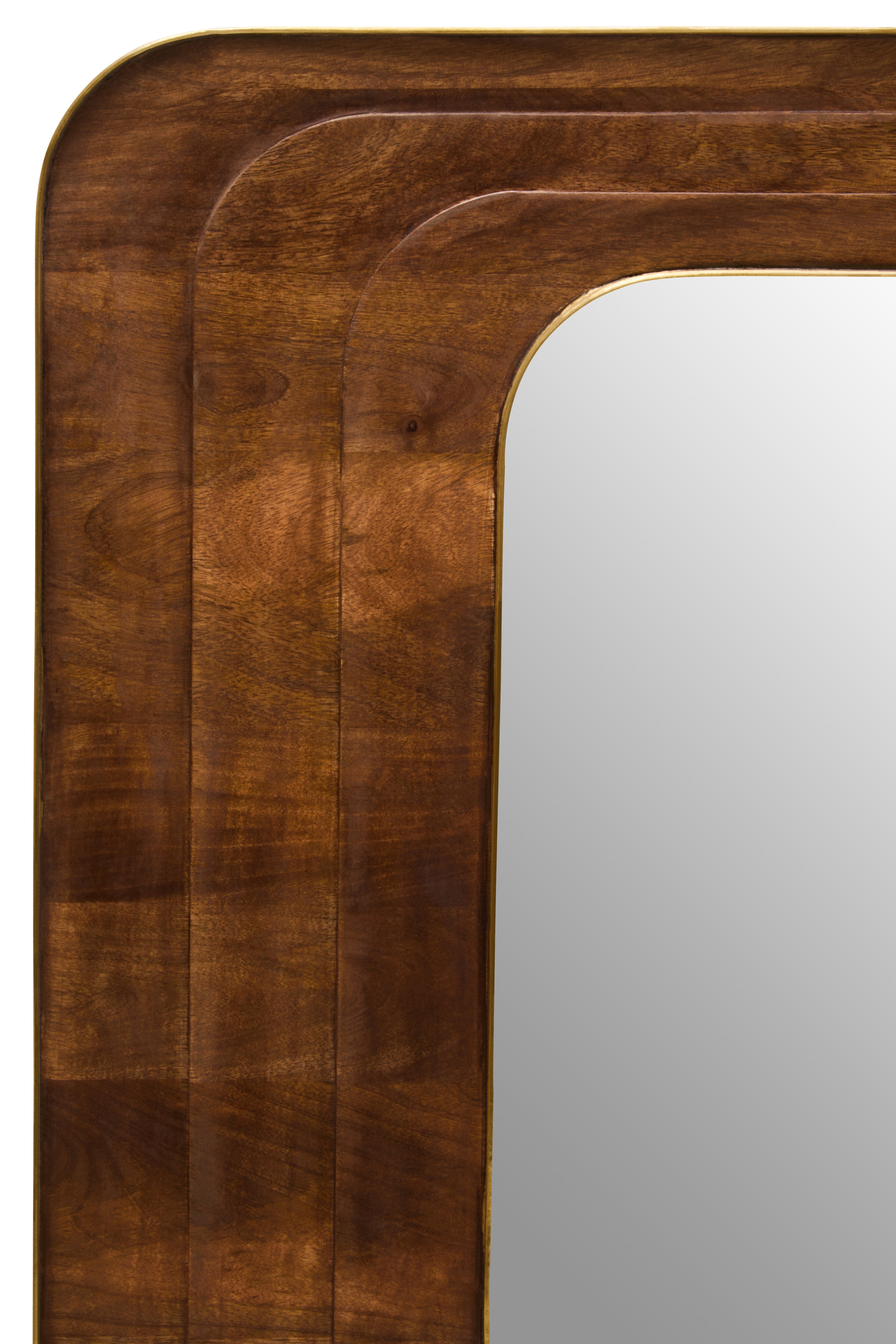 Indo Mango Wood Carved Wall Mirror